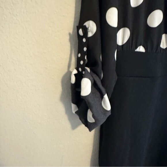 CATO Polka Dot Jumpsuit L Black White Dotcore Coquette Retro Chic Modcore NWT - Picture 7 of 14